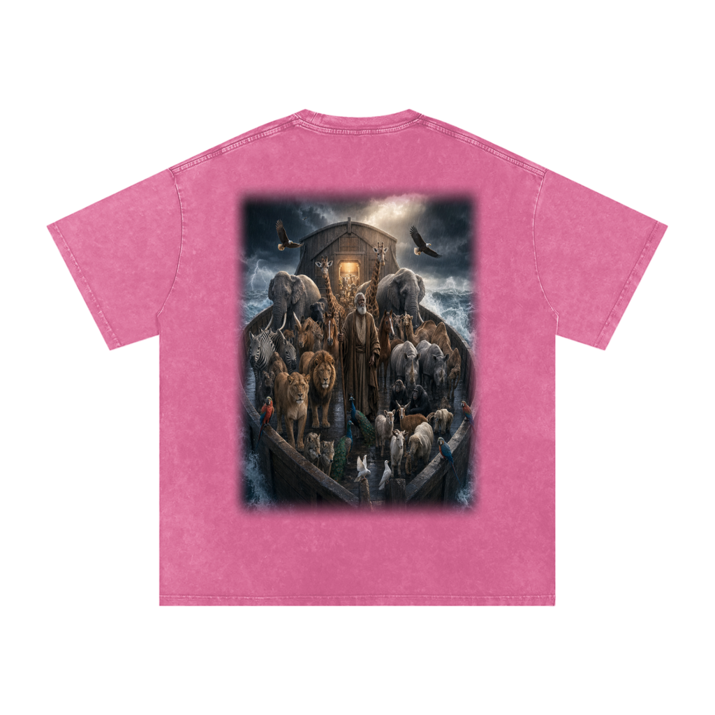 Jubilore "Noah" Snow Washed Oversized Cotton T-Shirt