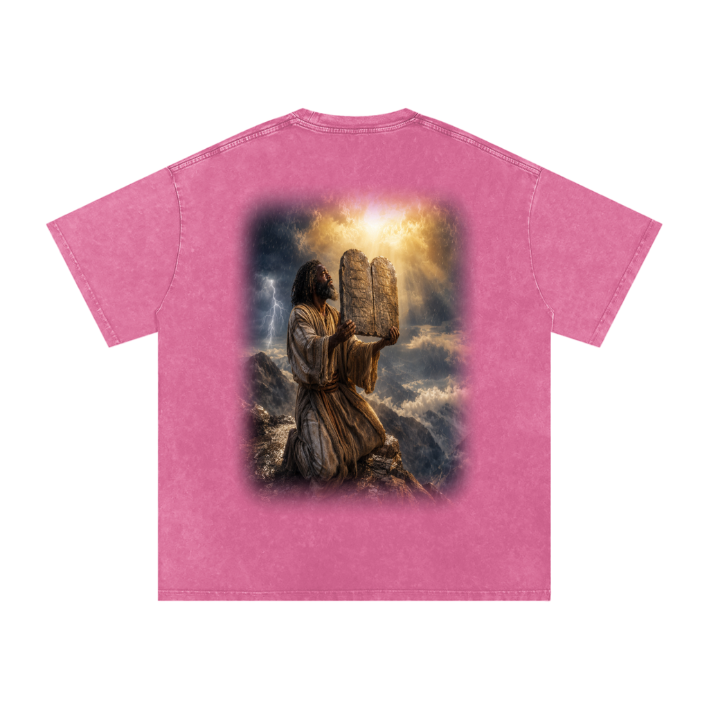 Jubilore “Moses” Snow Washed Oversized Cotton T-Shirt