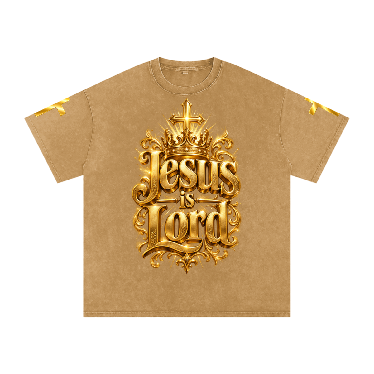 Jubilore "Jesus Is LORD" Snow Washed Oversized Cotton T-Shirt