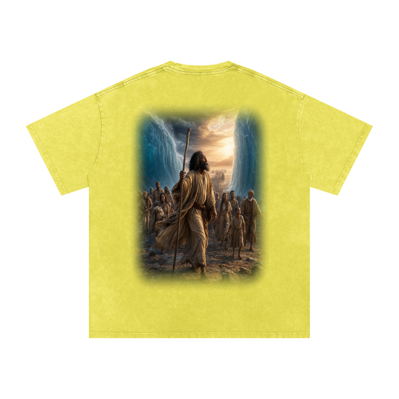 Jubilore “Moses” Snow Washed Oversized Cotton T-Shirt