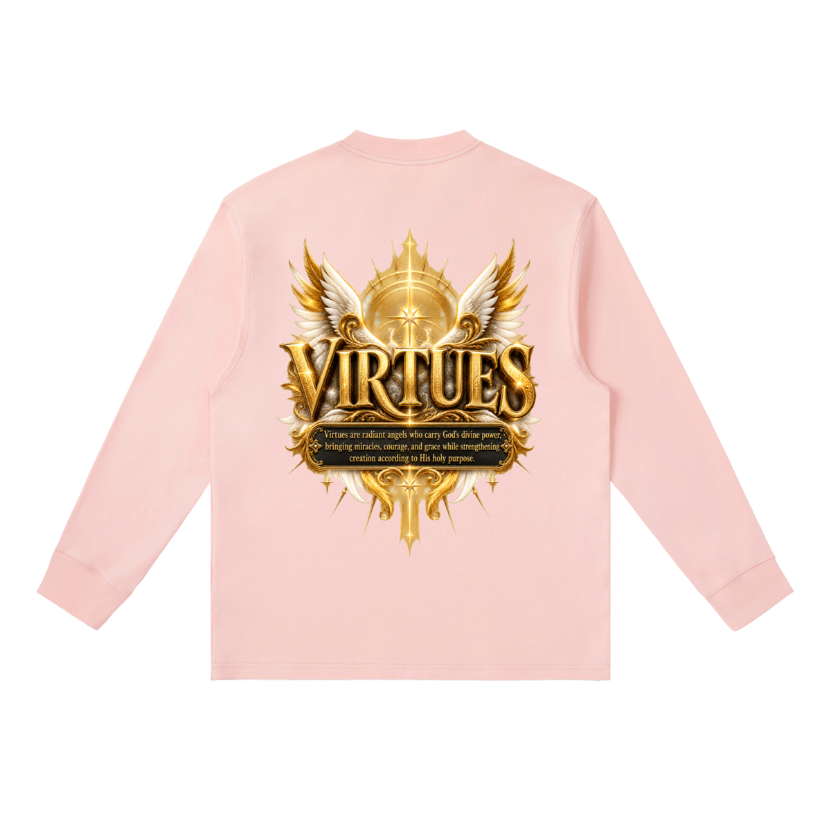 Jubilore "Virtues" Essential Crewneck Long-Sleeve T-Shirt