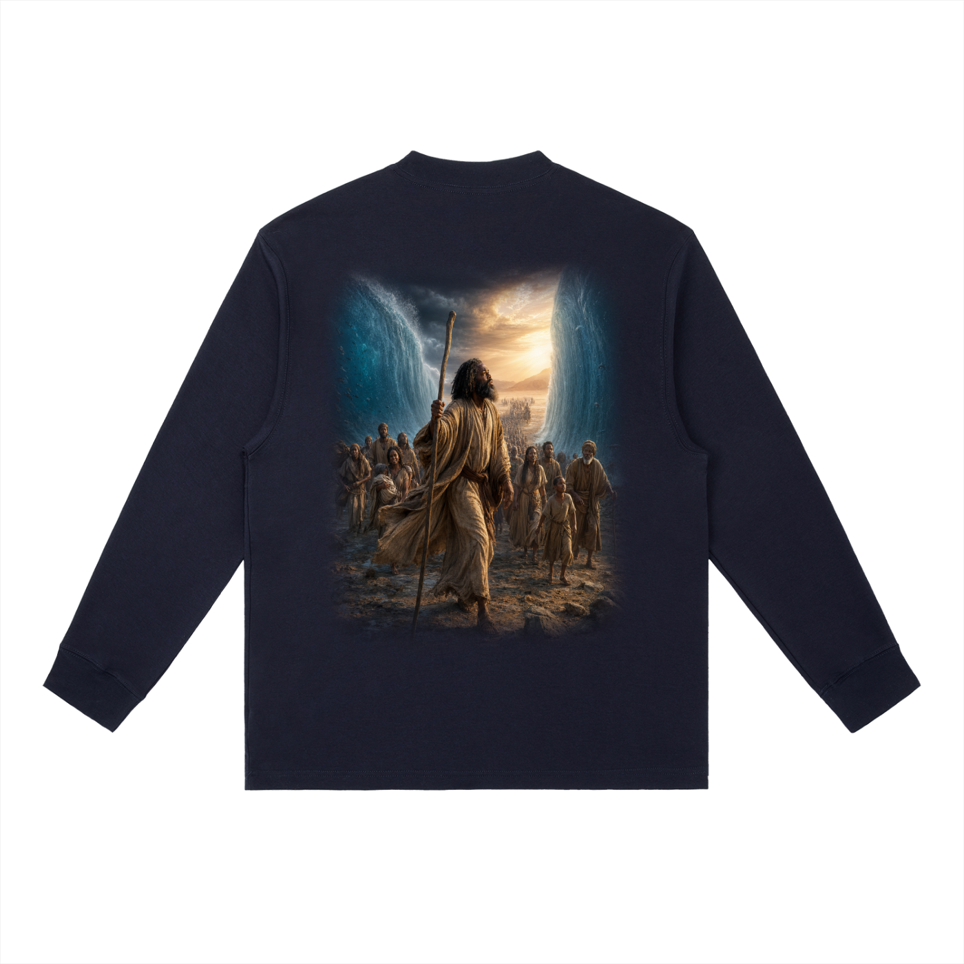 Jubilore “Moses” Essential Crewneck Long-Sleeve T-Shirt