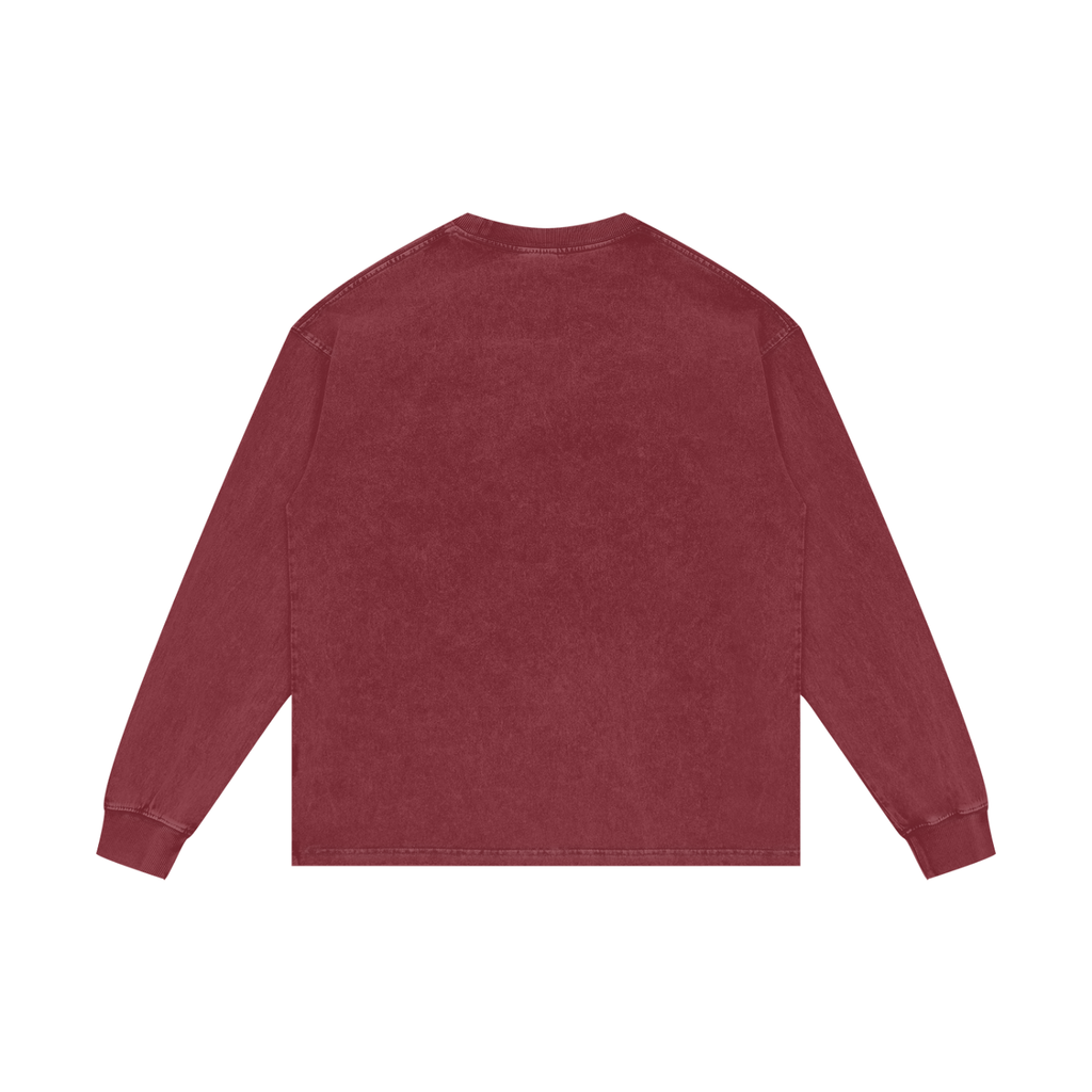 Jubilore "NAA" Acid Wash Oversize Long Sleeve T-Shirt