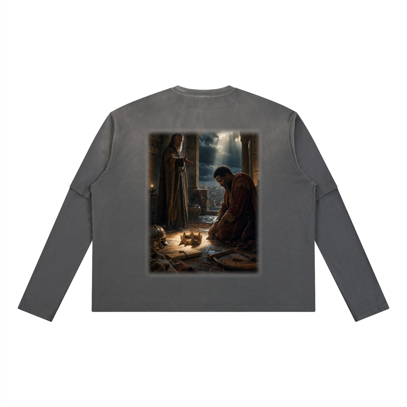 Jubilore “David” Unisex Vintage Wash Layered T-Shirt