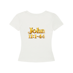 Jubiloré “Jesus Resurrects Lazarus” Women's Longline Slim-Fit T-Shirt