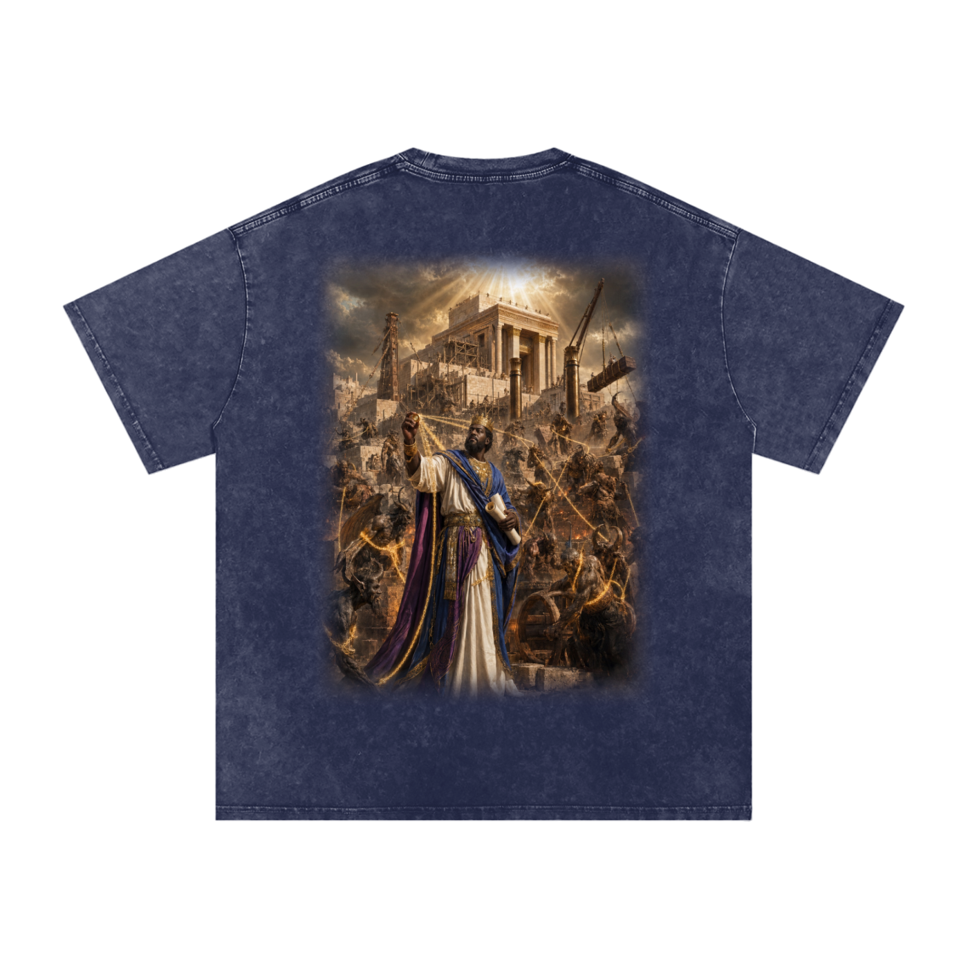 Jubilore “Solomon” Snow Washed Oversized Cotton T-Shirt