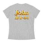 Jubiloré “Jesus Resurrects Lazarus” Women's Slim Fit Crewneck T-Shirt