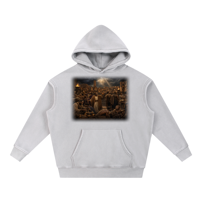 Jubilore "Sodom & Gomorroh" Snow Wash Fleece Oversize Hoodie