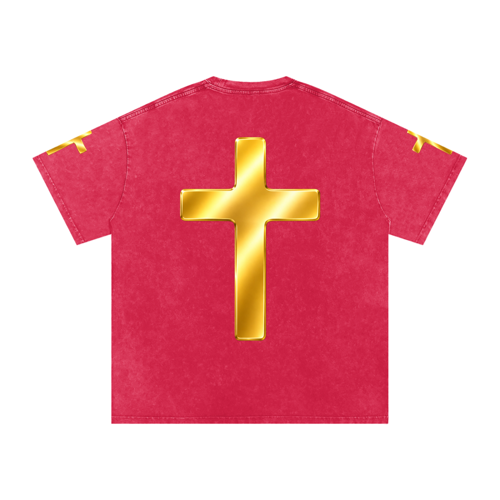 Jubilore "Jesus Is LORD" Snow Washed Oversized Cotton T-Shirt