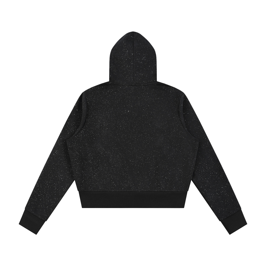Jubiloré Women's Sparkles Fleece Full Zip Hoodie