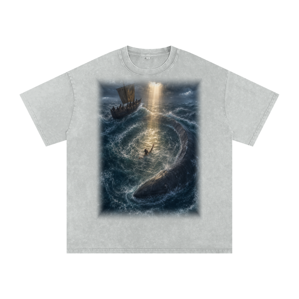 Jubilore "Jonah" Snow Washed Oversized Cotton T-Shirt