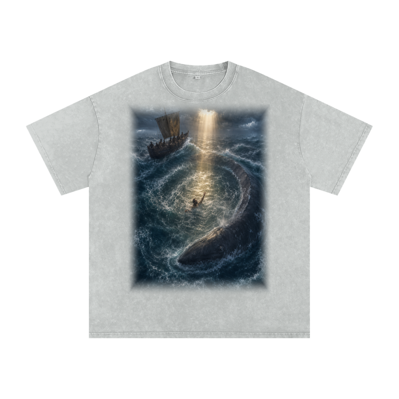 Jubilore "Jonah" Snow Washed Oversized Cotton T-Shirt