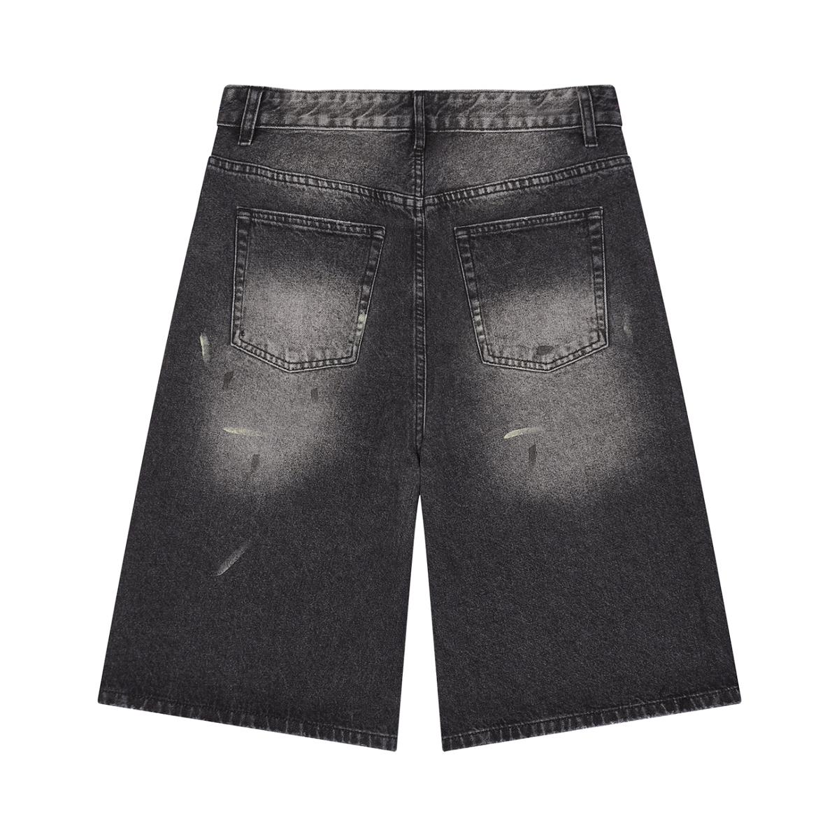Jubilore Men’s Vintage Wash Wide Leg Denim Shorts