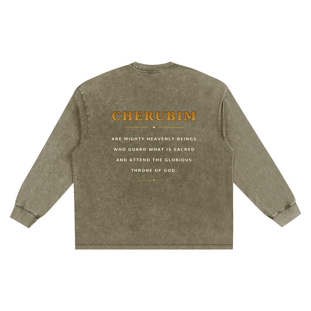 Jubilore Cherubim Snow Washed Frayed Edge T-Shirt