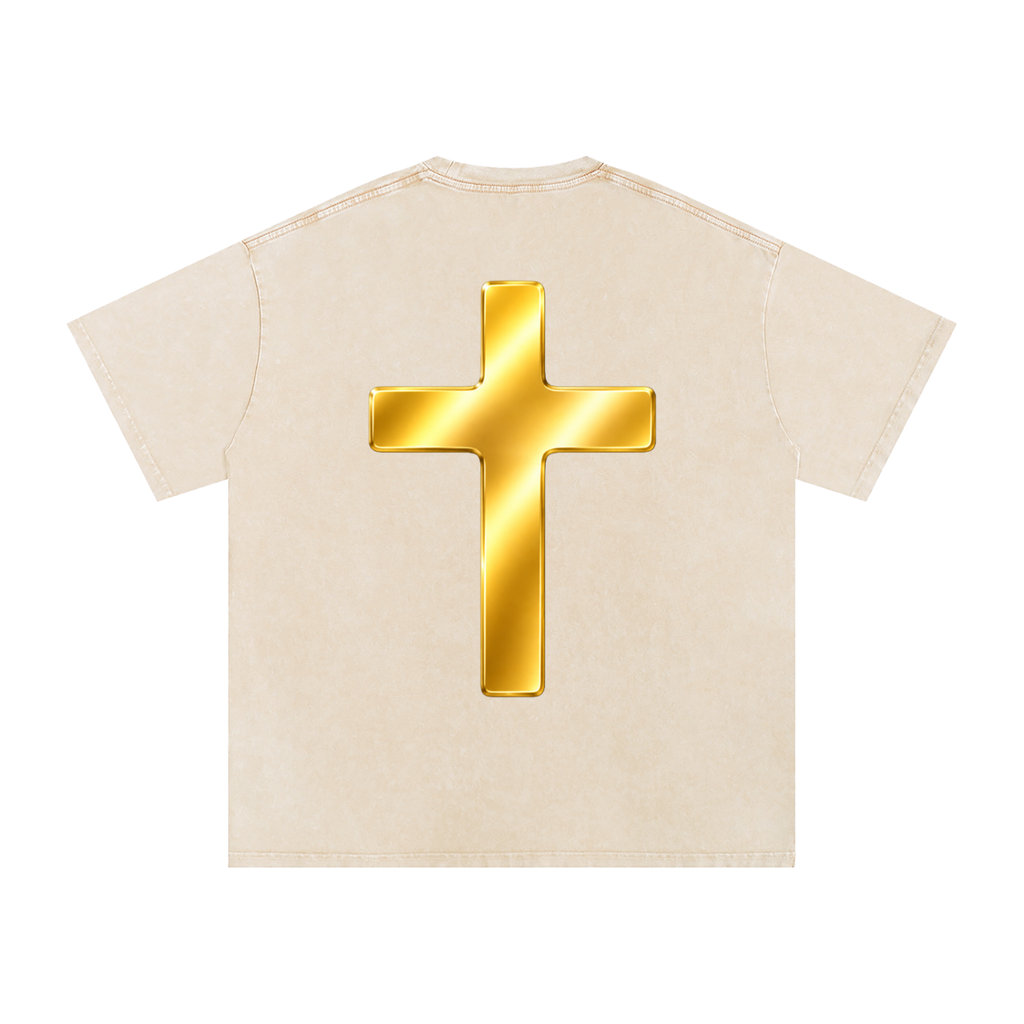 Jubilore "Shroud of Turin" Snow Washed Oversized Cotton T-Shirt