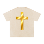 Jubilore "Shroud of Turin" Snow Washed Oversized Cotton T-Shirt