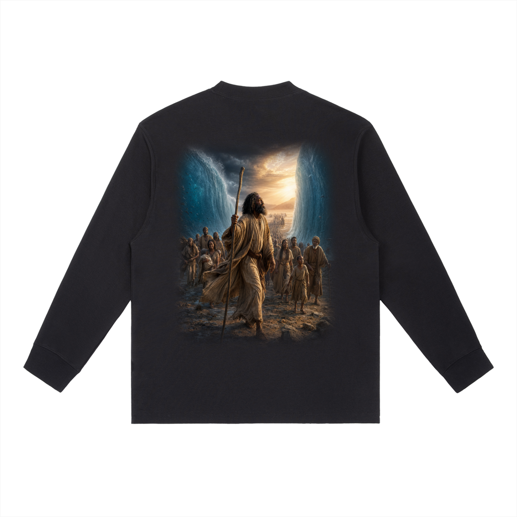 Jubilore “Moses” Essential Crewneck Long-Sleeve T-Shirt