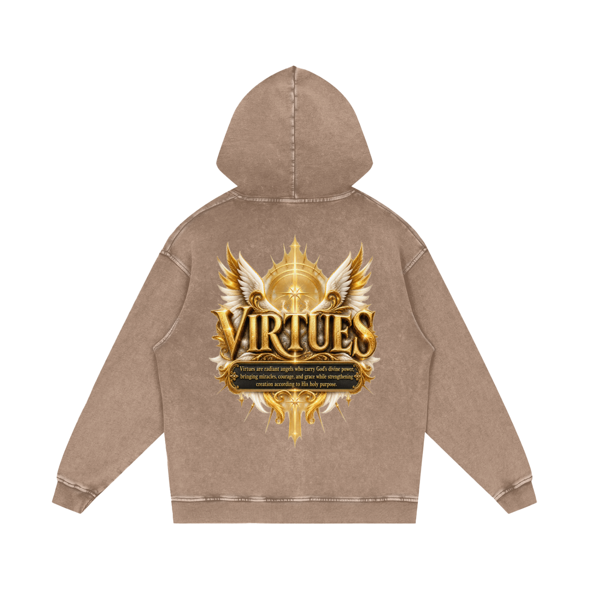 Jubilore "Virtues" Snow Washed Loose Cotton Hoodie