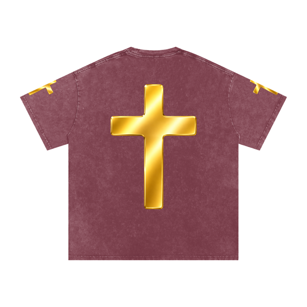 Jubilore "Jesus Is LORD" Snow Washed Oversized Cotton T-Shirt