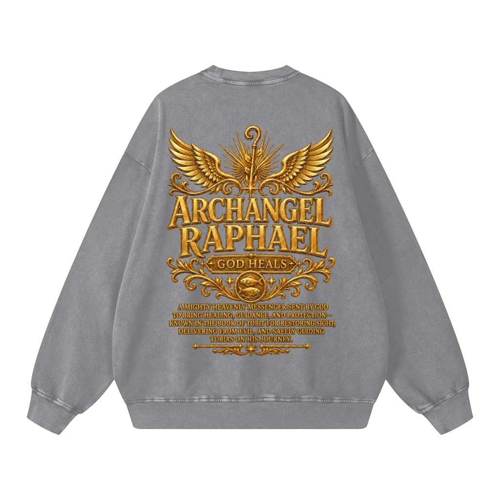 Jubilore "Raphael" Snow Washed Oversized Sweatshirt