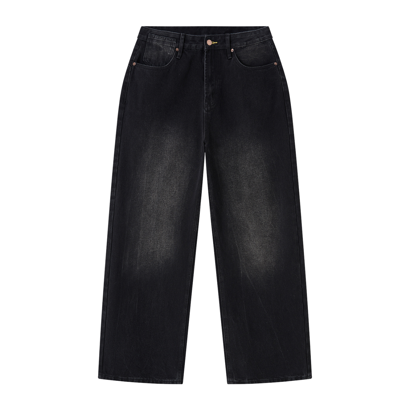 Jubilore Men's Vintage Wash Wide Leg Jeans