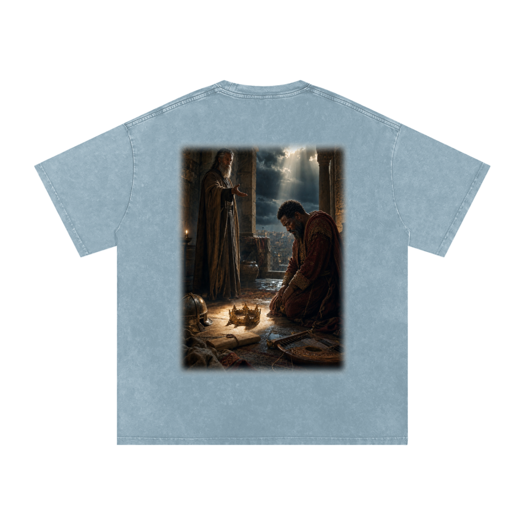 Jubilore “David” Snow Washed Oversized Cotton T-Shirt