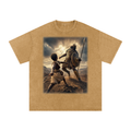 Jubilore “David” Snow Washed Oversized Cotton T-Shirt