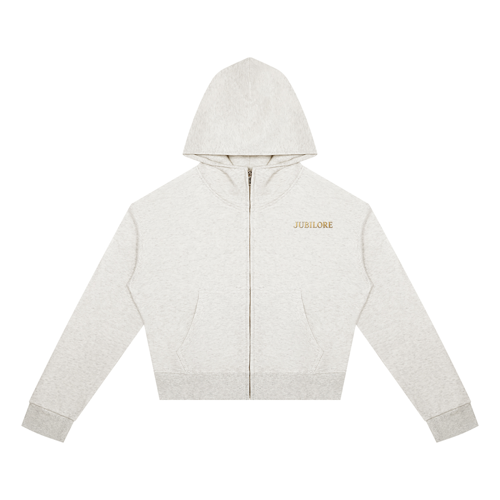 Jubiloré Women's Crop Full Zip Hoodie