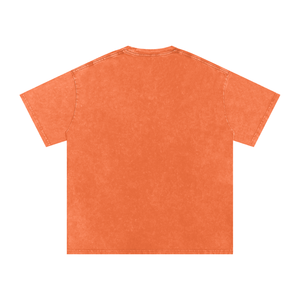 Jubilore Stacked Snow Washed Oversized Cotton T-Shirt