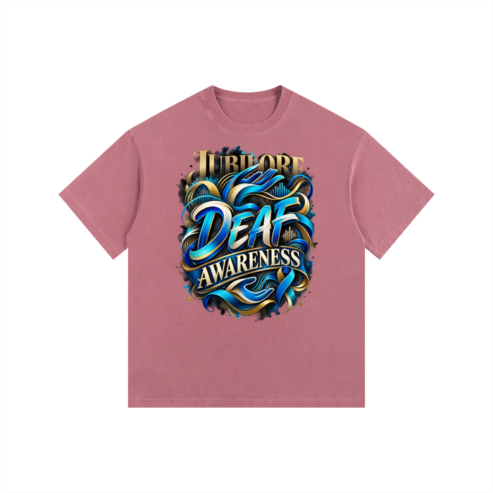 Jubilore "DA" Vintage Washed Oversized Cotton T-Shirt
