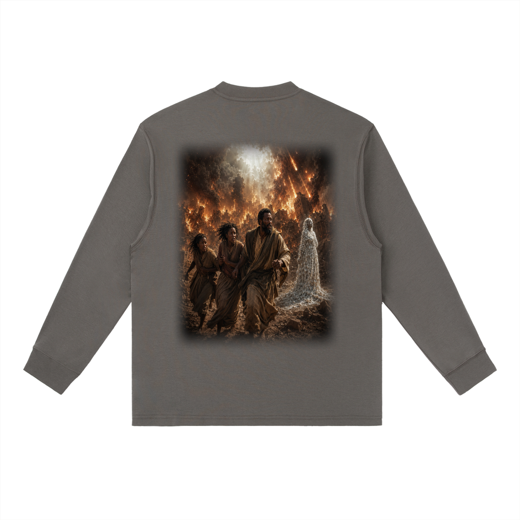 Jubilore "Sodom & Gomorrah" Essential Crewneck Long-Sleeve T-Shirt