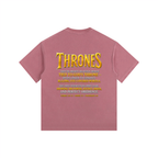 Jubilore Thrones Vintage Washed Oversized Cotton T-Shirt