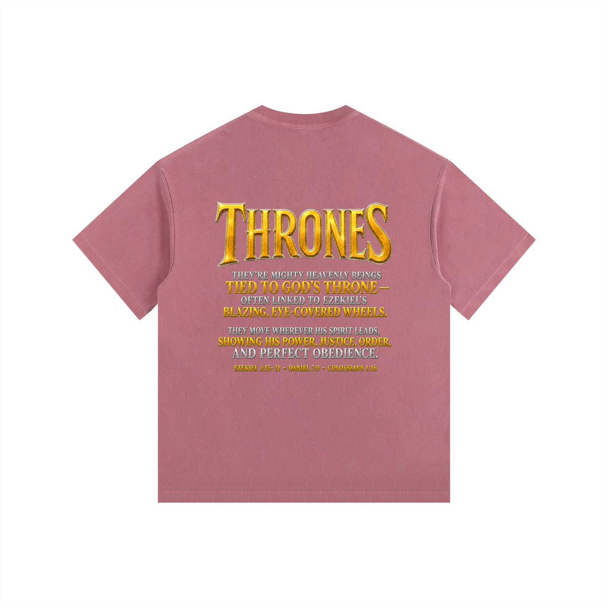 Jubilore Thrones Vintage Washed Oversized Cotton T-Shirt