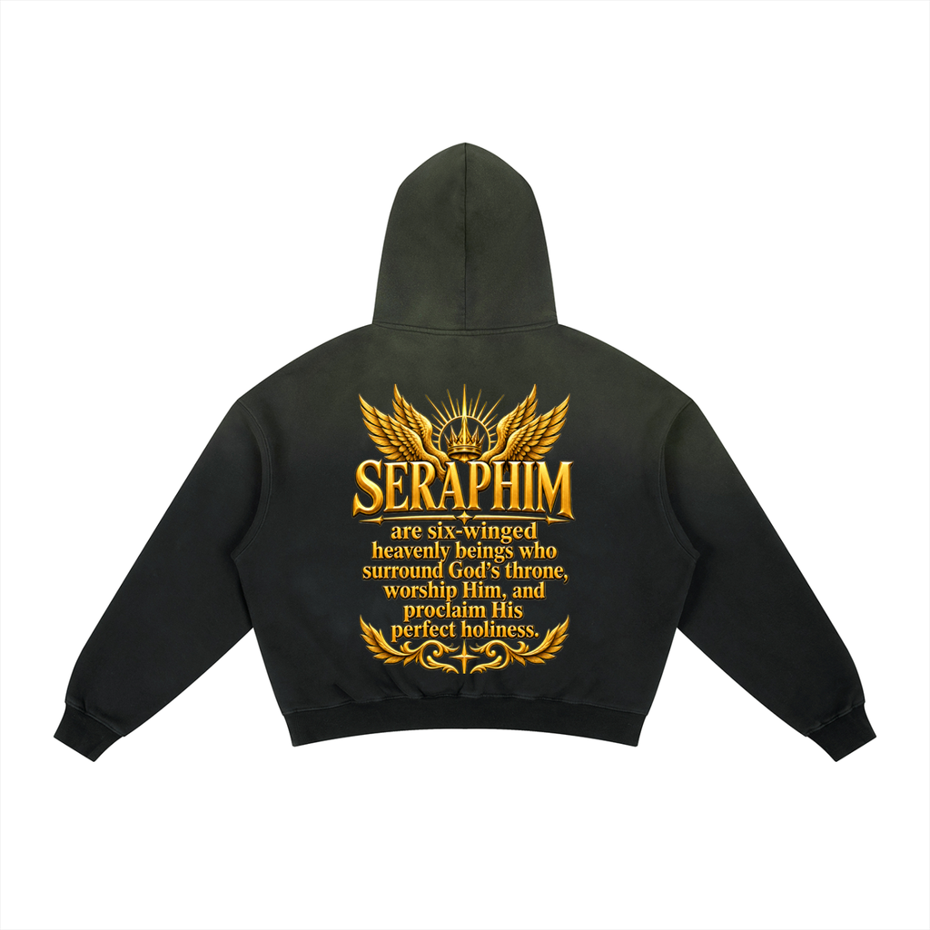 Jubilore Seraphim Frayed Sunfade Boxy Fleece Hoodie