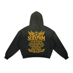 Jubilore Seraphim Frayed Sunfade Boxy Fleece Hoodie