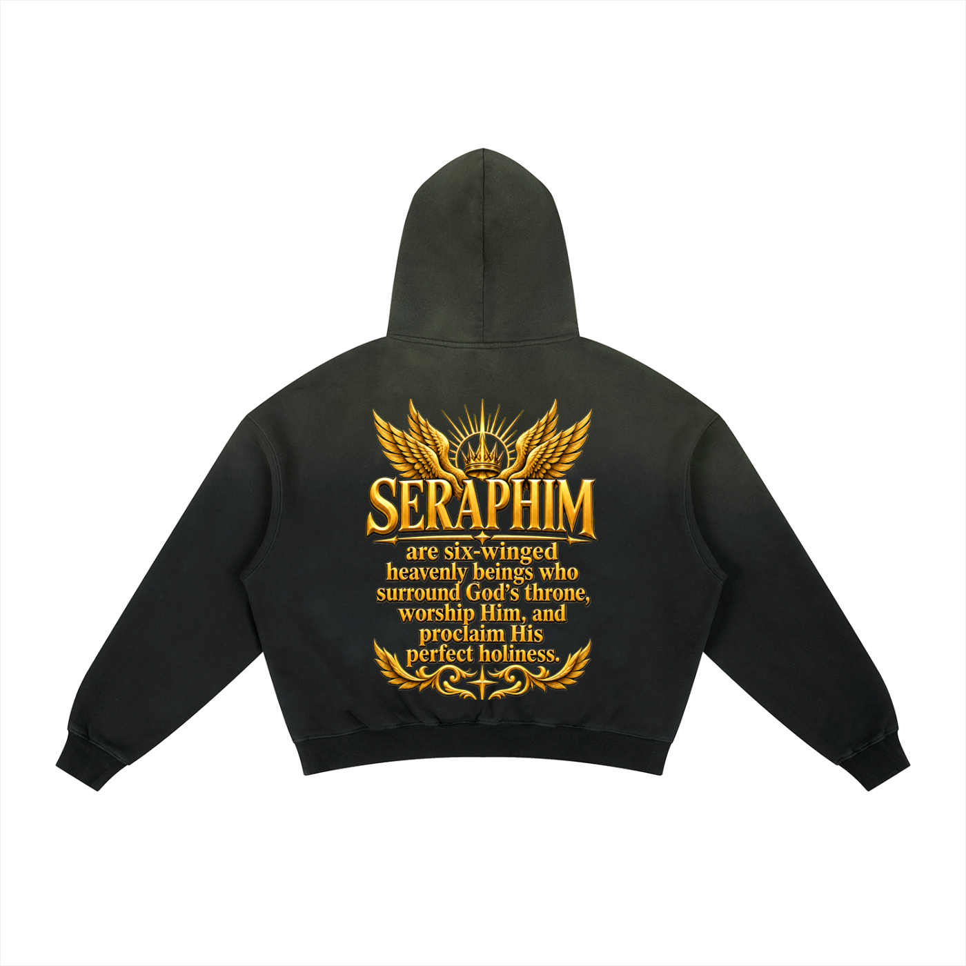 Jubilore Seraphim Frayed Sunfade Boxy Fleece Hoodie