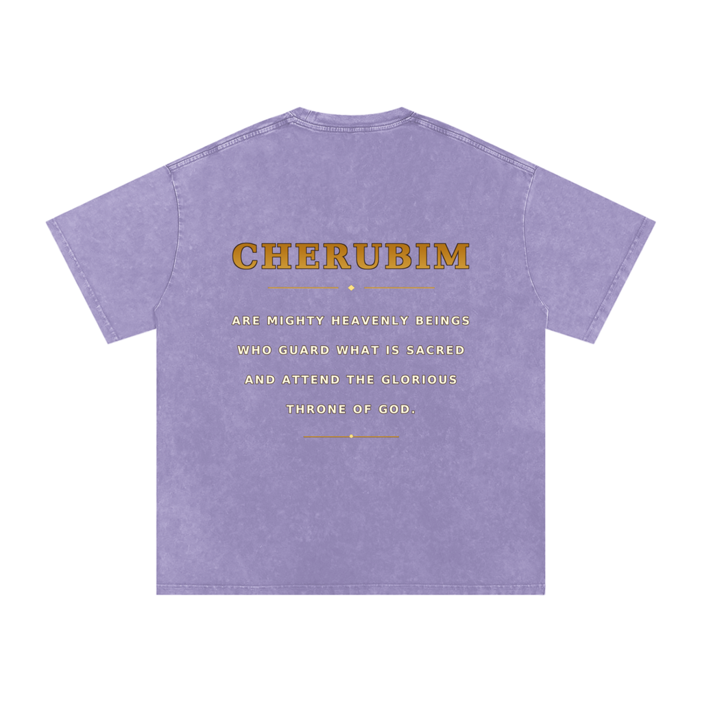 Jubilore Cherubim Snow Washed Oversized Cotton T-Shirt