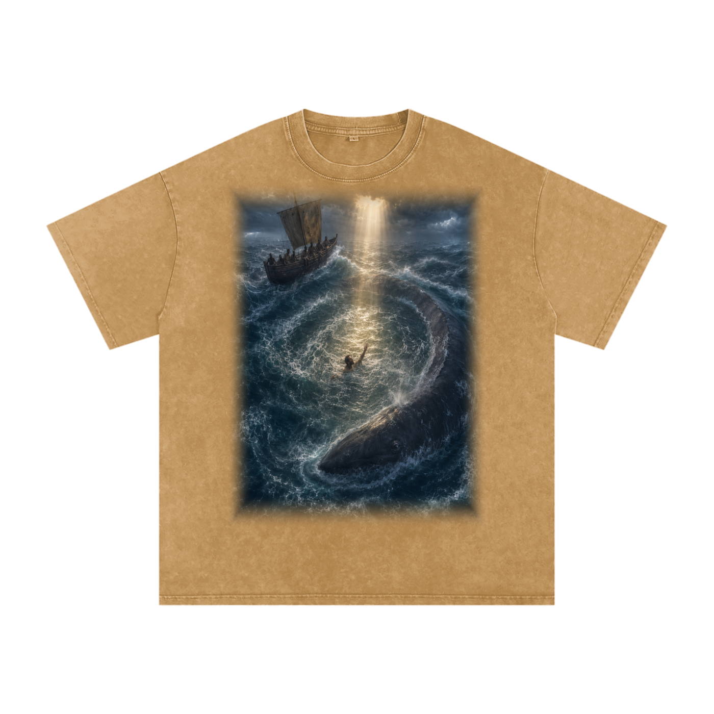 Jubilore "Jonah" Snow Washed Oversized Cotton T-Shirt