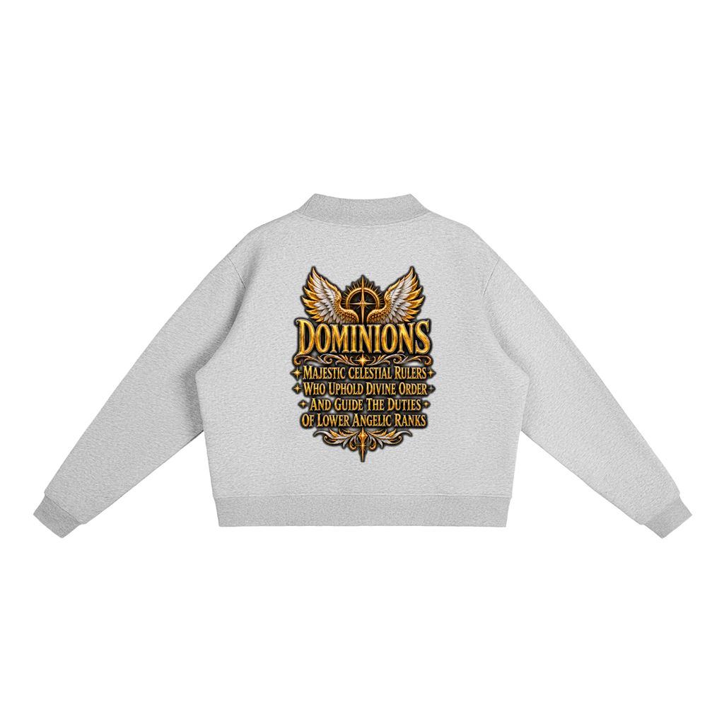 Jubiloré "Dominions" Essential Fleece Mock-Neck Crew Sweatshirt