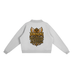 Jubiloré "Dominions" Essential Fleece Mock-Neck Crew Sweatshirt