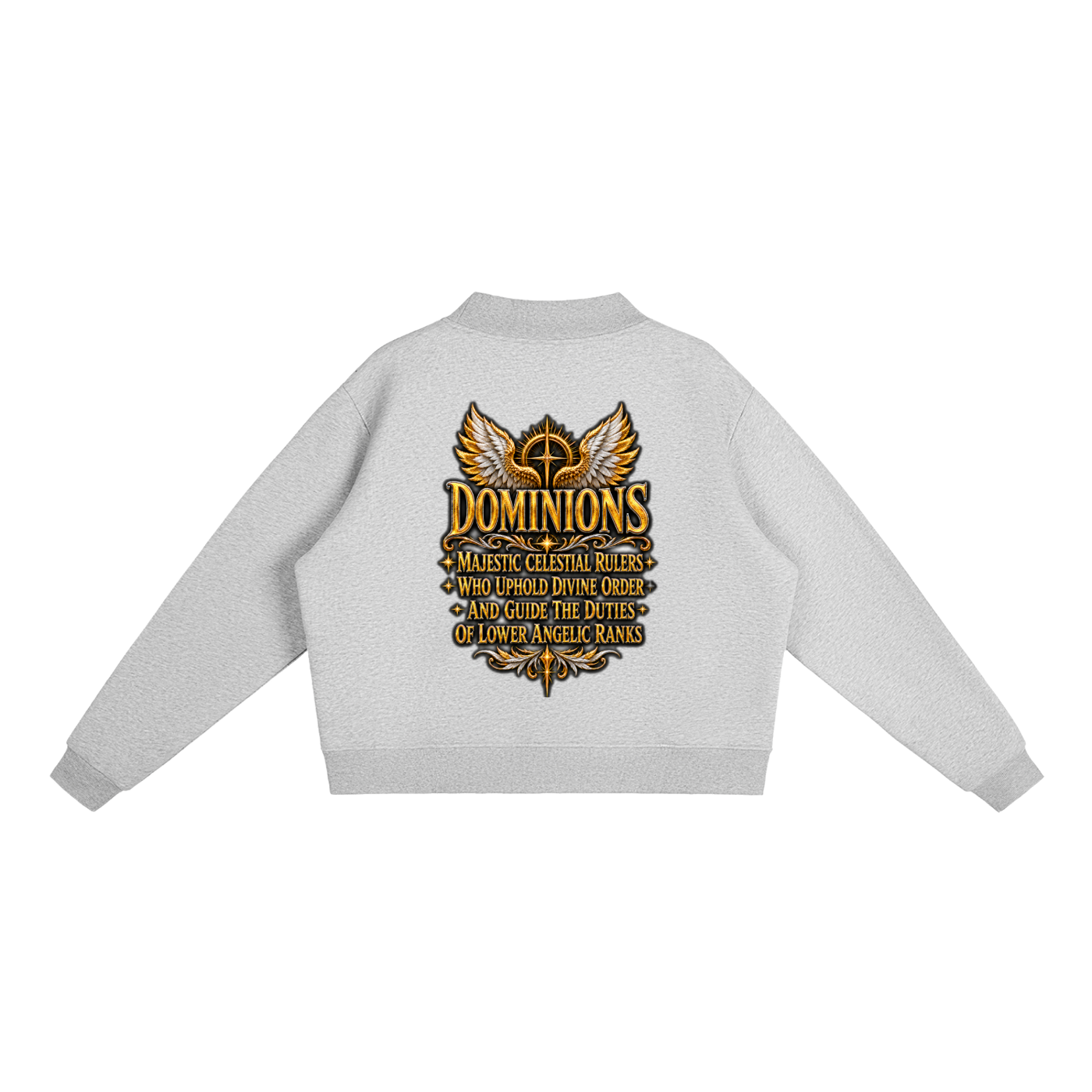 Jubiloré "Dominions" Essential Fleece Mock-Neck Crew Sweatshirt