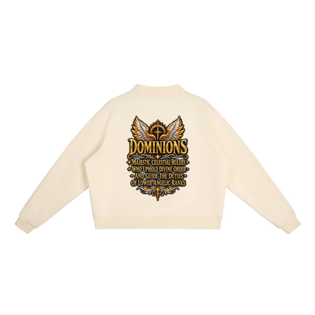 Jubiloré "Dominions" Essential Fleece Mock-Neck Crew Sweatshirt