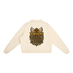 Jubiloré "Dominions" Essential Fleece Mock-Neck Crew Sweatshirt