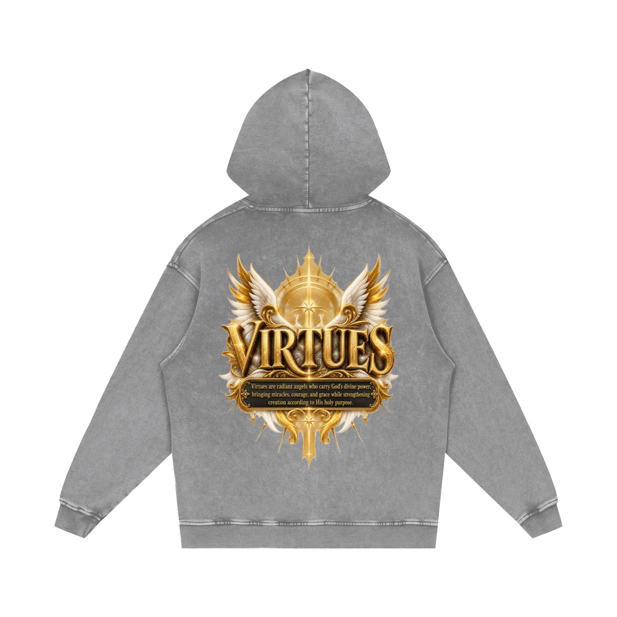 Jubilore "Virtues" Snow Washed Loose Cotton Hoodie