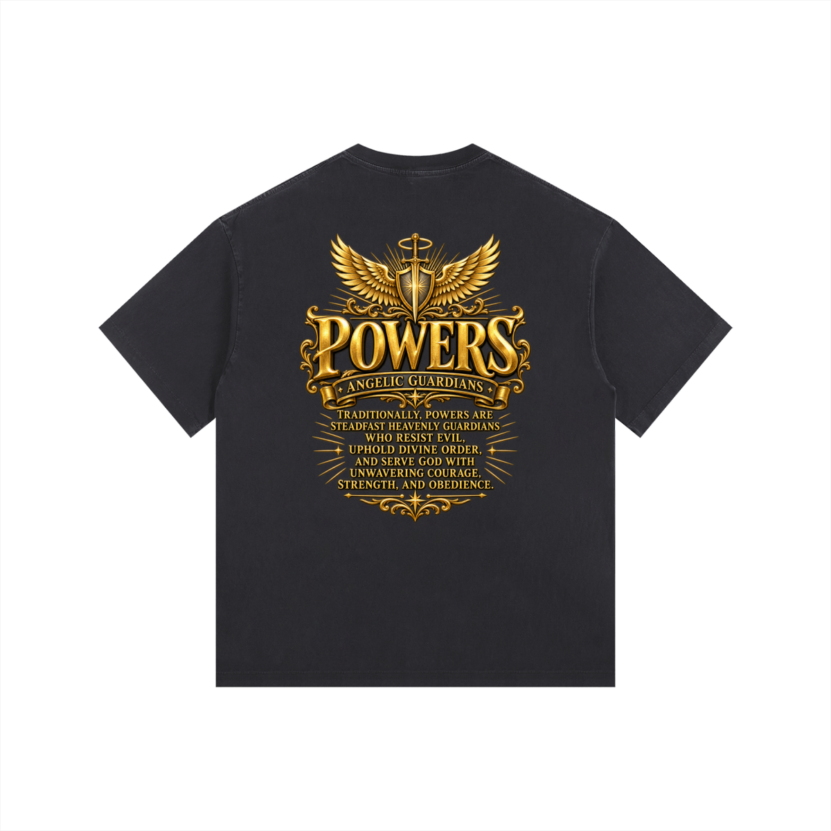 Jubilore "Powers" Vintage Washed Oversized Cotton T-Shirt