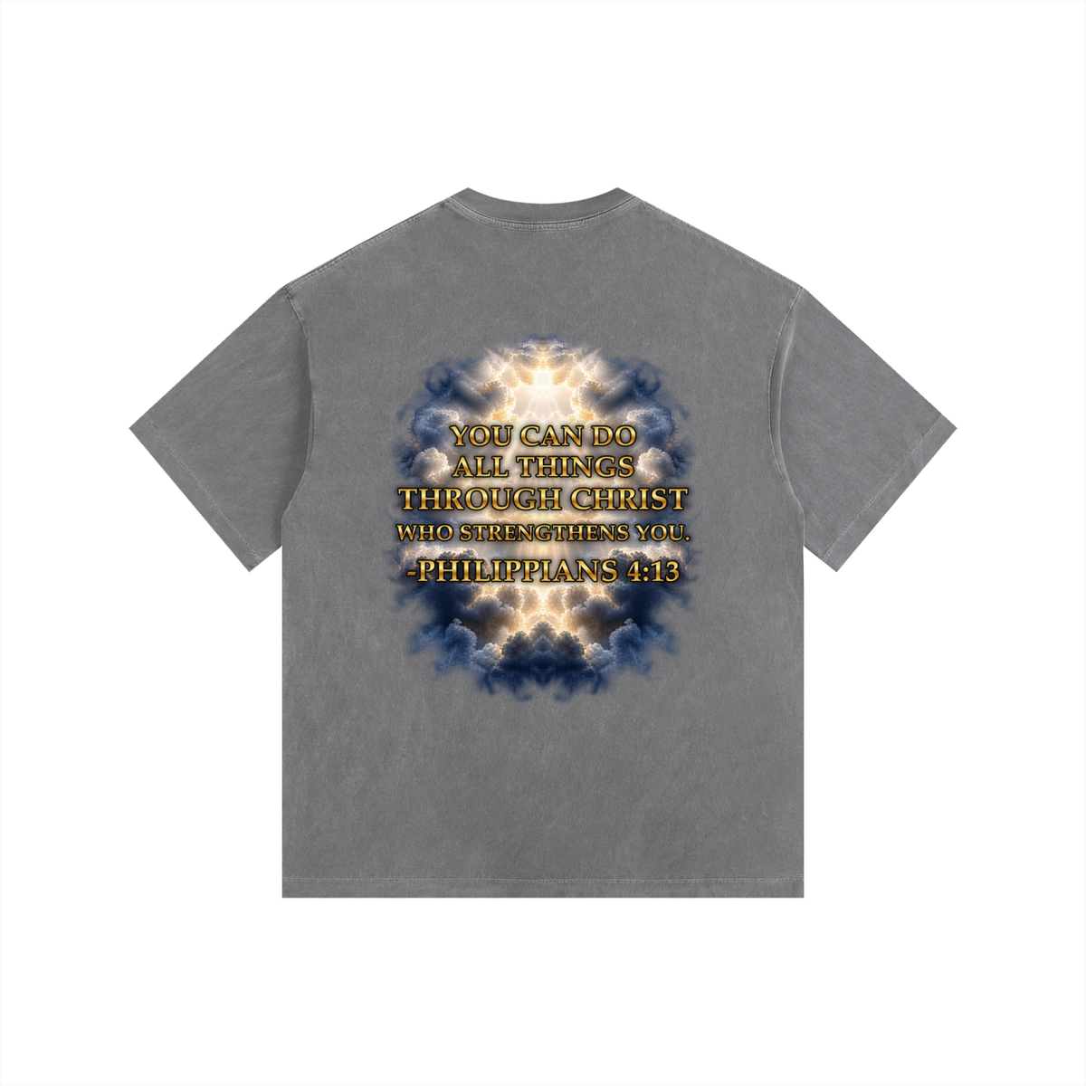 Jubilore "Christ Saves" Vintage Washed Oversized Cotton T-Shirt