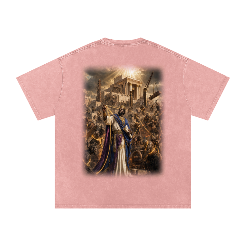 Jubilore “Solomon” Snow Washed Oversized Cotton T-Shirt
