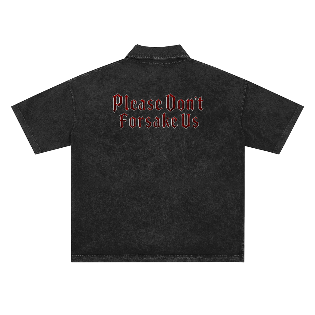 Jubilore Darkhorse Heavyweight Snow-Washed Polo T-Shirt