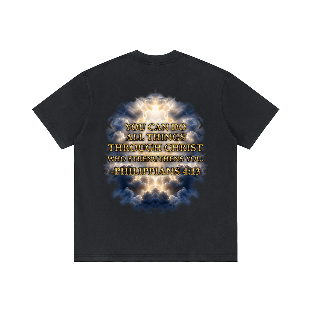Jubilore "Christ Saves" Unisex Vintage Wash Distressed T-Shirt