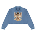 Jubiloré "Powers" Women’s Crop Collared Sweatshirt